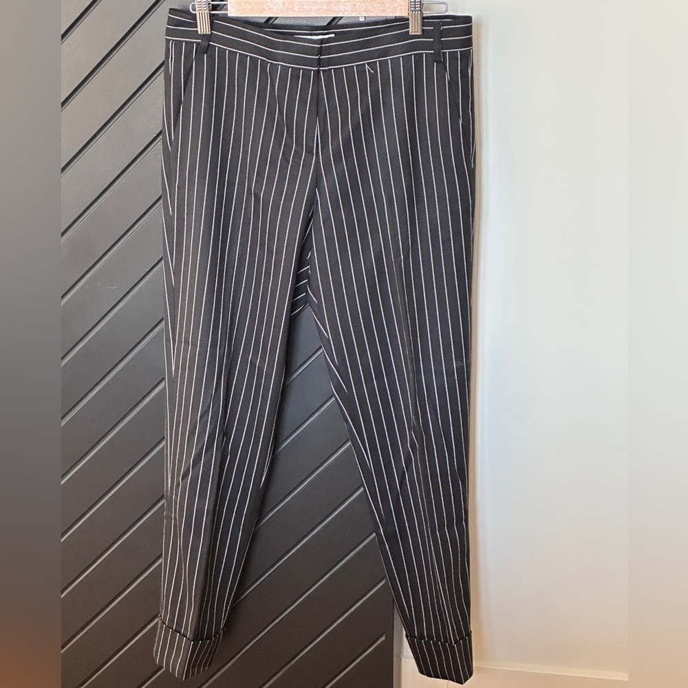 NWOT!James Jeans brand stripped trousers with cuffed bottom. Size 27.Never worn.